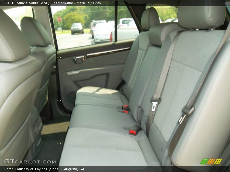 Phantom Black Metallic / Gray 2011 Hyundai Santa Fe SE