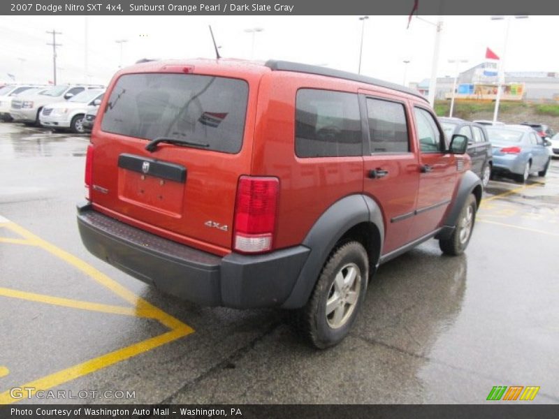 Sunburst Orange Pearl / Dark Slate Gray 2007 Dodge Nitro SXT 4x4