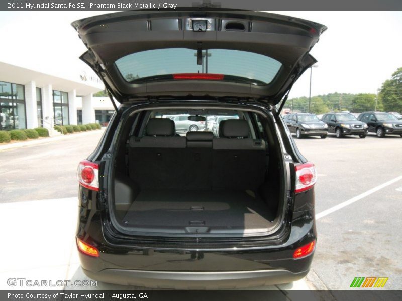 Phantom Black Metallic / Gray 2011 Hyundai Santa Fe SE