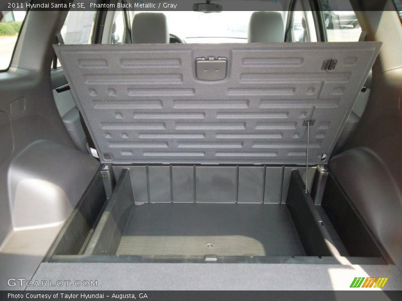 Phantom Black Metallic / Gray 2011 Hyundai Santa Fe SE