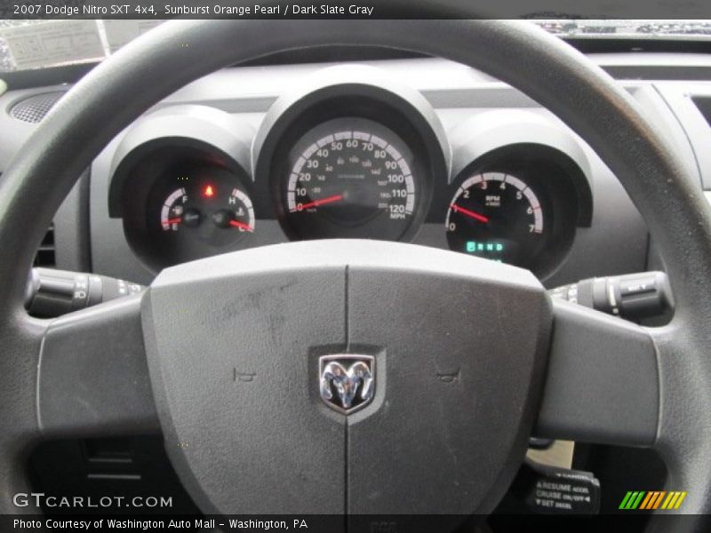 Sunburst Orange Pearl / Dark Slate Gray 2007 Dodge Nitro SXT 4x4