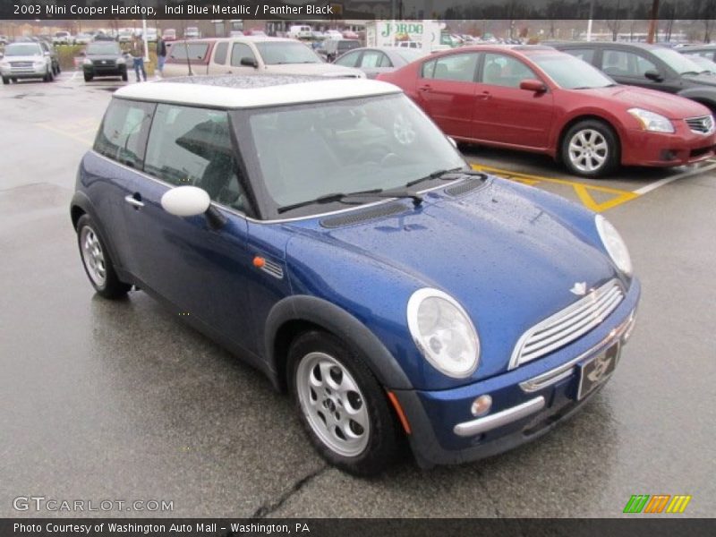 Indi Blue Metallic / Panther Black 2003 Mini Cooper Hardtop