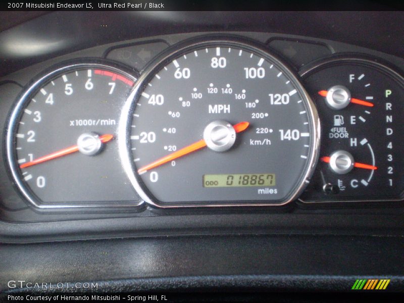 Ultra Red Pearl / Black 2007 Mitsubishi Endeavor LS