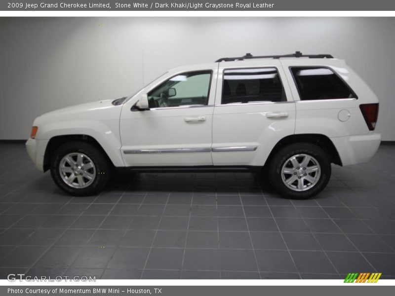Stone White / Dark Khaki/Light Graystone Royal Leather 2009 Jeep Grand Cherokee Limited