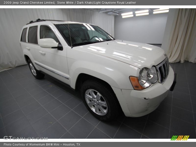 Stone White / Dark Khaki/Light Graystone Royal Leather 2009 Jeep Grand Cherokee Limited