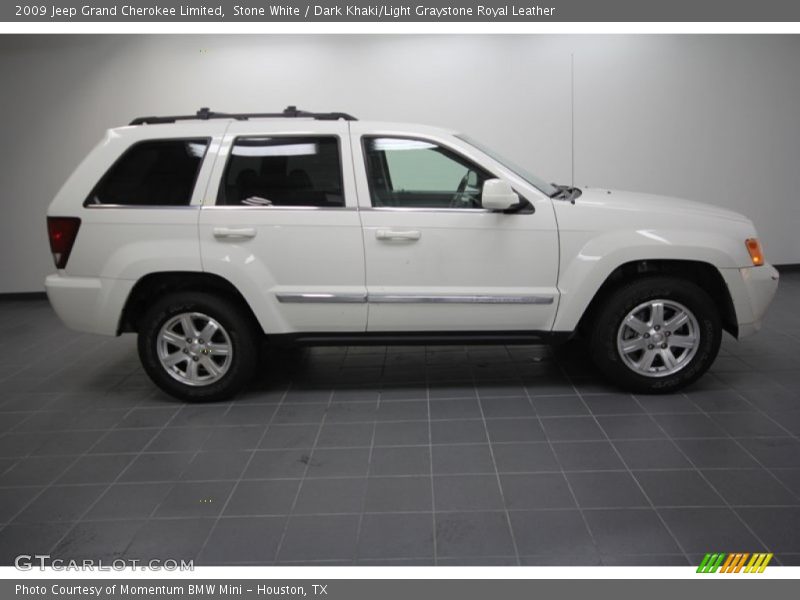 Stone White / Dark Khaki/Light Graystone Royal Leather 2009 Jeep Grand Cherokee Limited