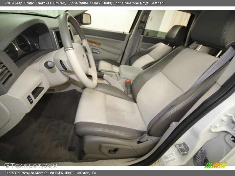 Stone White / Dark Khaki/Light Graystone Royal Leather 2009 Jeep Grand Cherokee Limited
