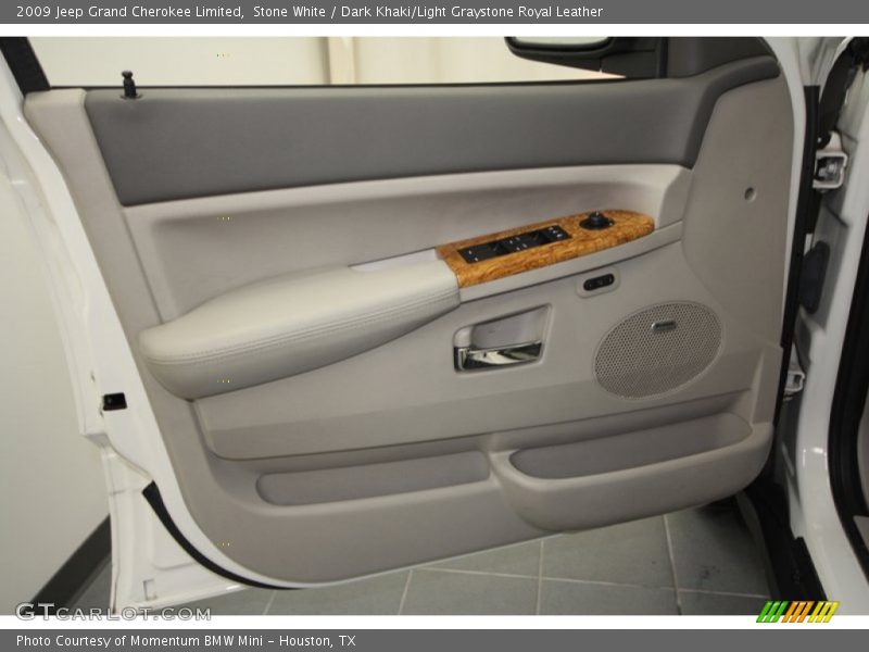 Stone White / Dark Khaki/Light Graystone Royal Leather 2009 Jeep Grand Cherokee Limited