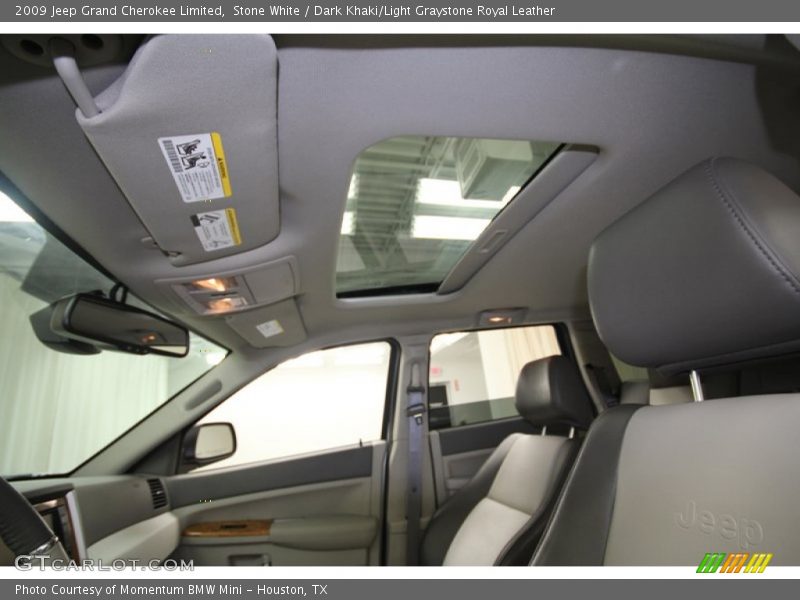 Stone White / Dark Khaki/Light Graystone Royal Leather 2009 Jeep Grand Cherokee Limited