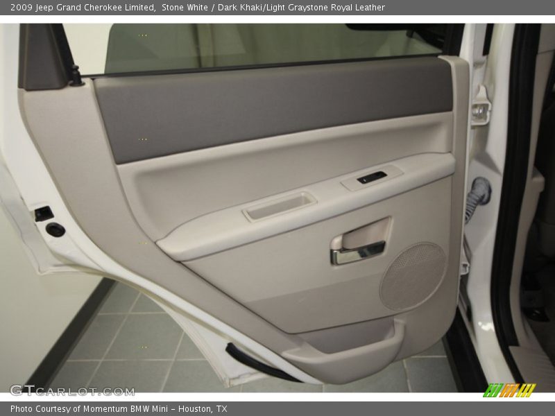 Stone White / Dark Khaki/Light Graystone Royal Leather 2009 Jeep Grand Cherokee Limited