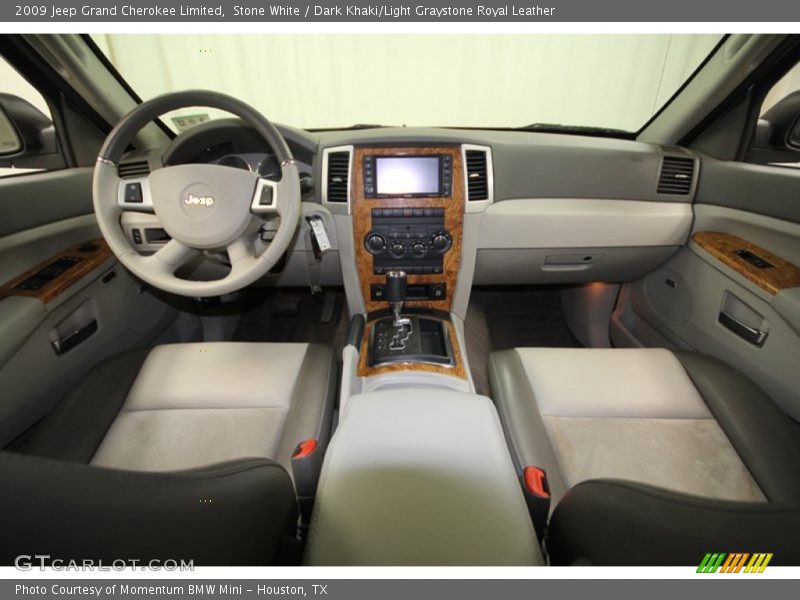 Stone White / Dark Khaki/Light Graystone Royal Leather 2009 Jeep Grand Cherokee Limited