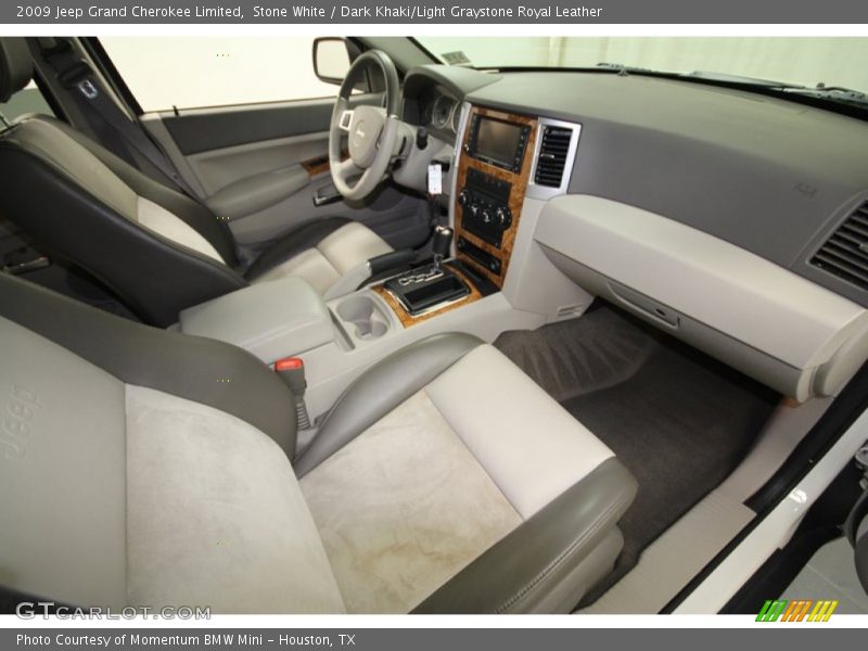 Stone White / Dark Khaki/Light Graystone Royal Leather 2009 Jeep Grand Cherokee Limited