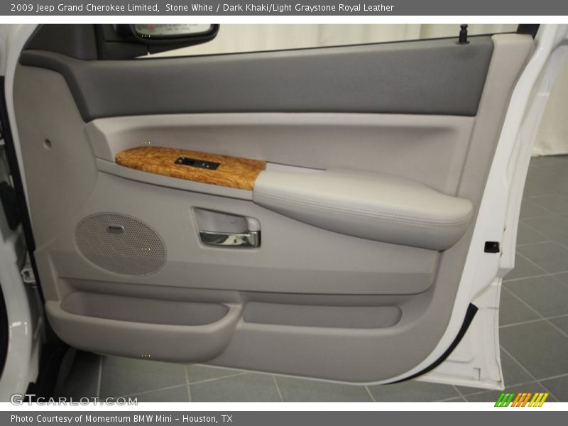 Stone White / Dark Khaki/Light Graystone Royal Leather 2009 Jeep Grand Cherokee Limited