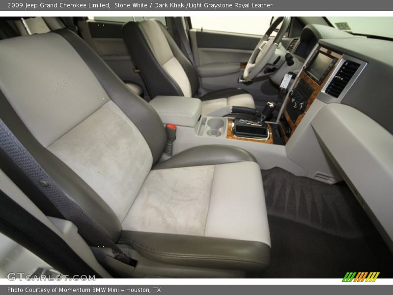 Stone White / Dark Khaki/Light Graystone Royal Leather 2009 Jeep Grand Cherokee Limited