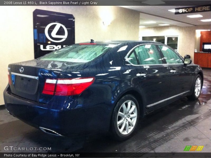 Black Sapphire Blue Pearl / Light Gray 2008 Lexus LS 460 L
