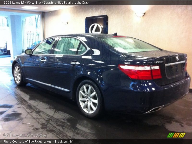 Black Sapphire Blue Pearl / Light Gray 2008 Lexus LS 460 L