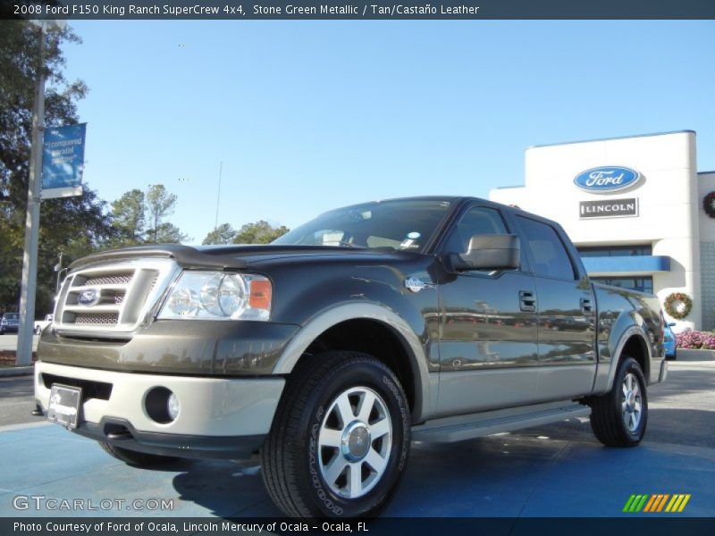 Stone Green Metallic / Tan/Castaño Leather 2008 Ford F150 King Ranch SuperCrew 4x4
