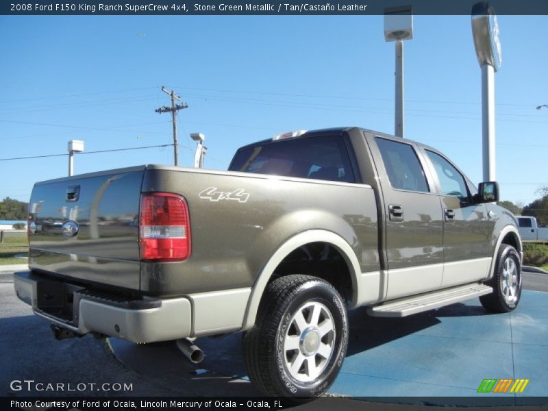 Stone Green Metallic / Tan/Castaño Leather 2008 Ford F150 King Ranch SuperCrew 4x4