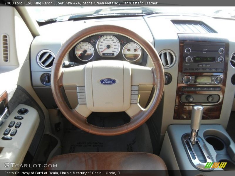 Stone Green Metallic / Tan/Castaño Leather 2008 Ford F150 King Ranch SuperCrew 4x4