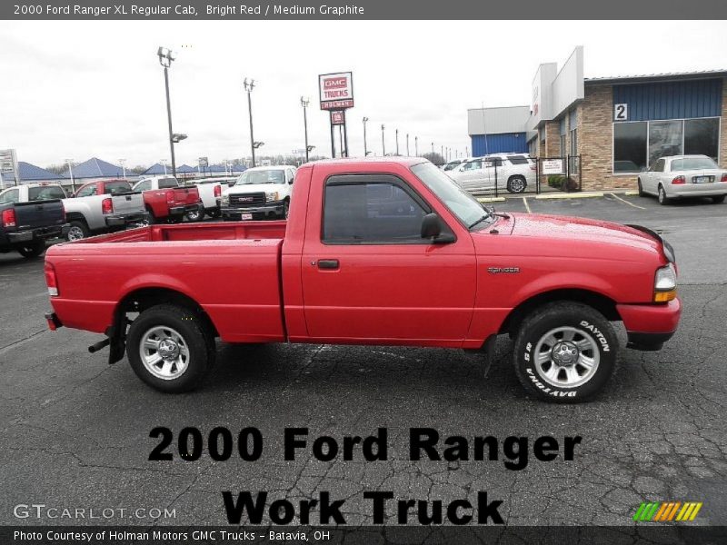 Bright Red / Medium Graphite 2000 Ford Ranger XL Regular Cab