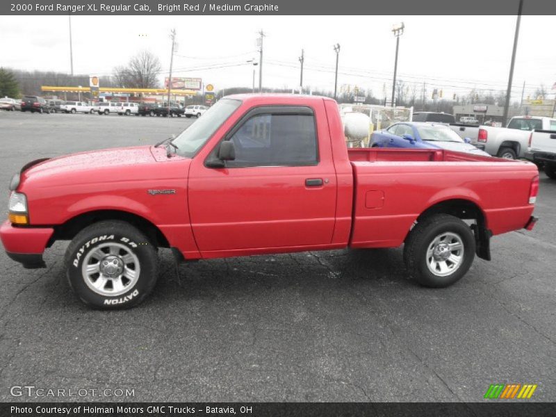 Bright Red / Medium Graphite 2000 Ford Ranger XL Regular Cab