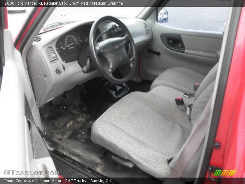  2000 Ranger XL Regular Cab Medium Graphite Interior