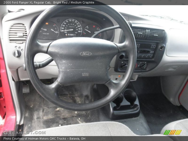 Bright Red / Medium Graphite 2000 Ford Ranger XL Regular Cab