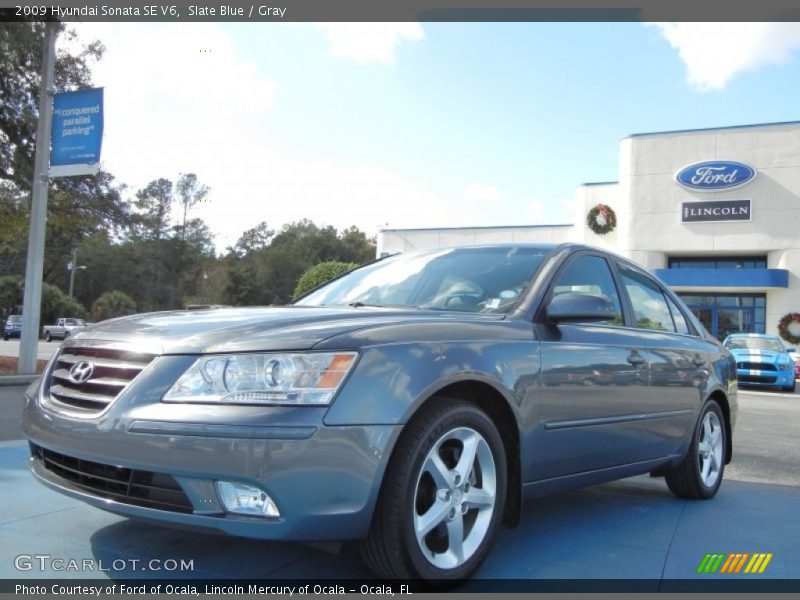Slate Blue / Gray 2009 Hyundai Sonata SE V6