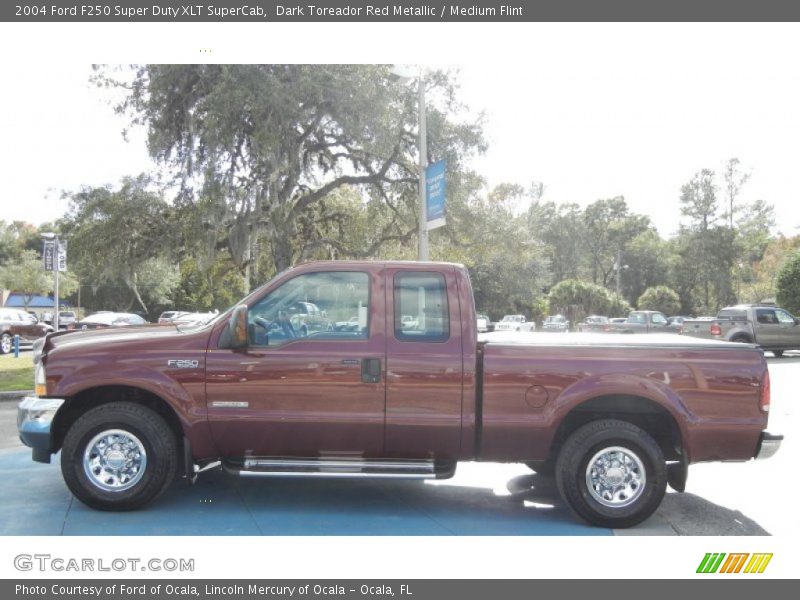 Dark Toreador Red Metallic / Medium Flint 2004 Ford F250 Super Duty XLT SuperCab