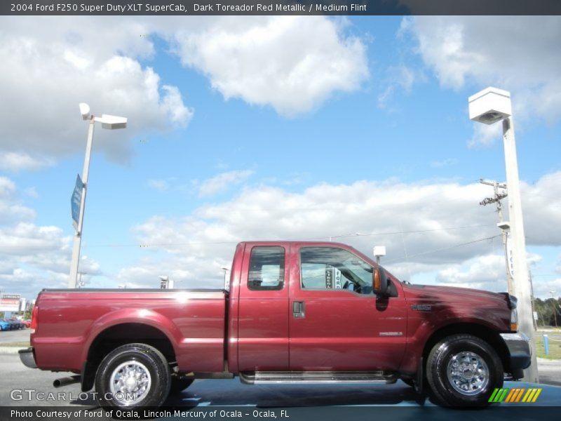Dark Toreador Red Metallic / Medium Flint 2004 Ford F250 Super Duty XLT SuperCab