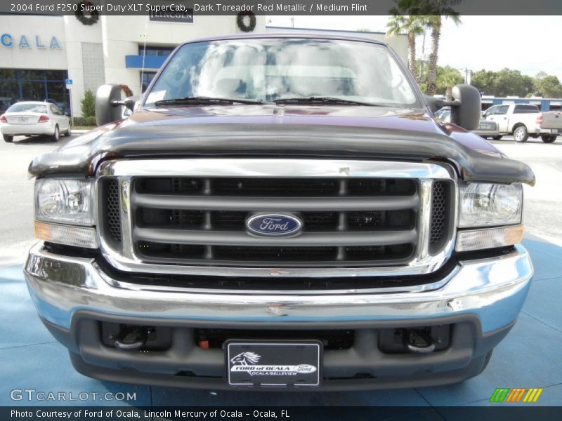 Dark Toreador Red Metallic / Medium Flint 2004 Ford F250 Super Duty XLT SuperCab
