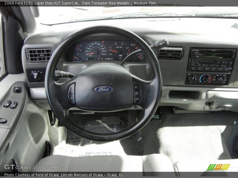 Dark Toreador Red Metallic / Medium Flint 2004 Ford F250 Super Duty XLT SuperCab