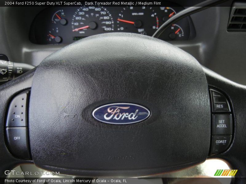 Dark Toreador Red Metallic / Medium Flint 2004 Ford F250 Super Duty XLT SuperCab