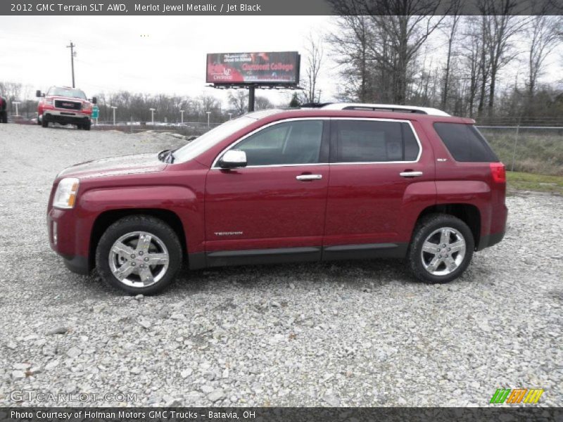 Merlot Jewel Metallic / Jet Black 2012 GMC Terrain SLT AWD