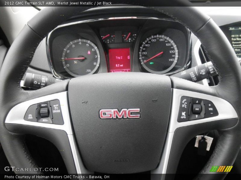Merlot Jewel Metallic / Jet Black 2012 GMC Terrain SLT AWD