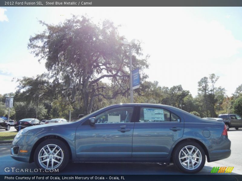 Steel Blue Metallic / Camel 2012 Ford Fusion SEL