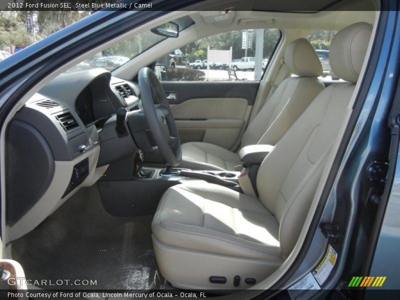 Steel Blue Metallic / Camel 2012 Ford Fusion SEL