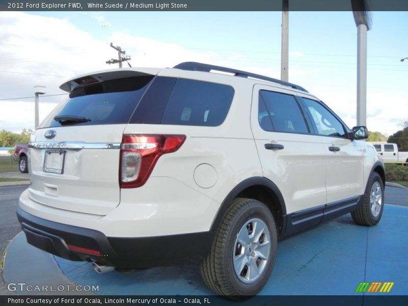 White Suede / Medium Light Stone 2012 Ford Explorer FWD