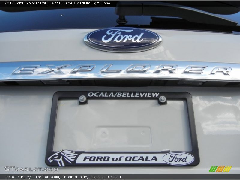 White Suede / Medium Light Stone 2012 Ford Explorer FWD