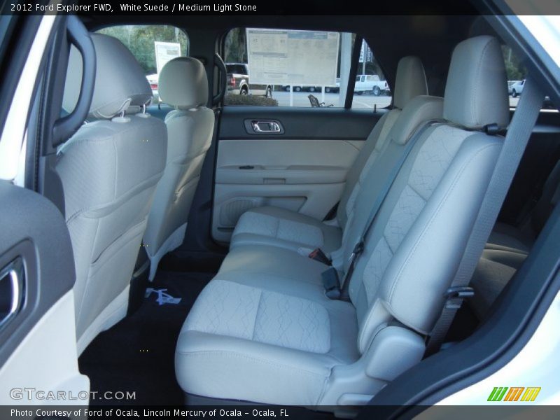 White Suede / Medium Light Stone 2012 Ford Explorer FWD