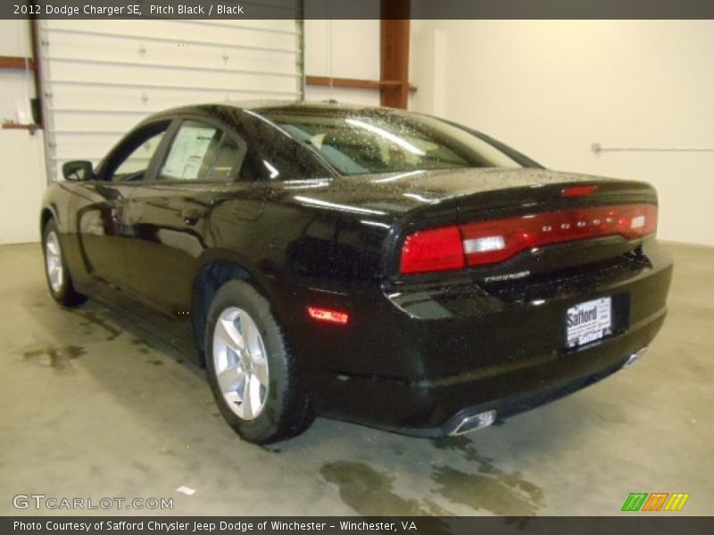 Pitch Black / Black 2012 Dodge Charger SE