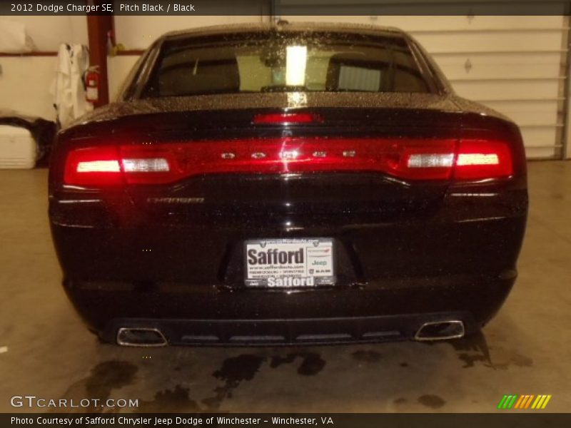 Pitch Black / Black 2012 Dodge Charger SE