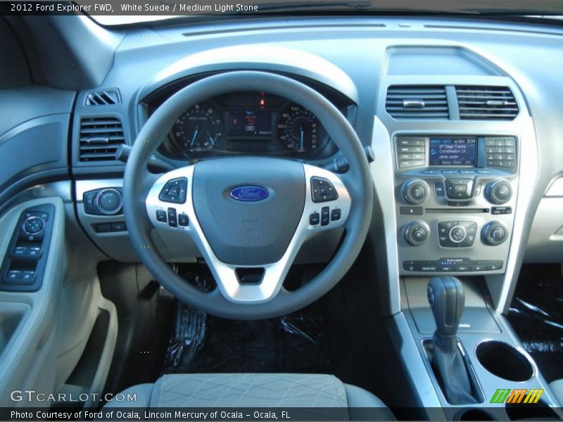 White Suede / Medium Light Stone 2012 Ford Explorer FWD