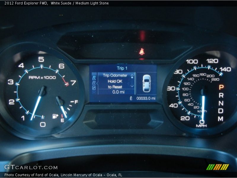 White Suede / Medium Light Stone 2012 Ford Explorer FWD