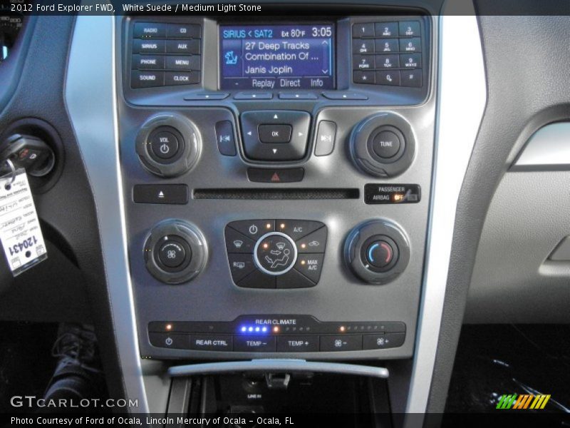 White Suede / Medium Light Stone 2012 Ford Explorer FWD
