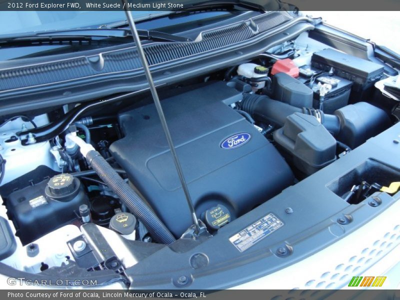 White Suede / Medium Light Stone 2012 Ford Explorer FWD