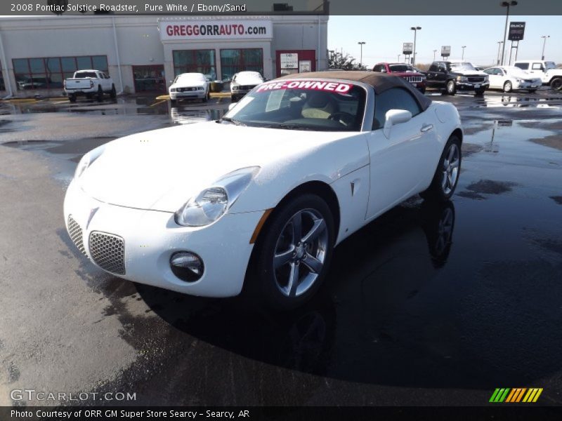 Pure White / Ebony/Sand 2008 Pontiac Solstice Roadster