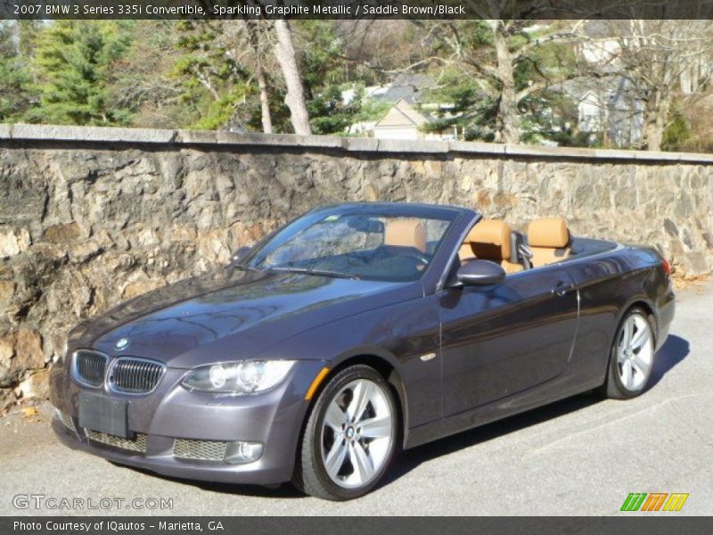 Sparkling Graphite Metallic / Saddle Brown/Black 2007 BMW 3 Series 335i Convertible