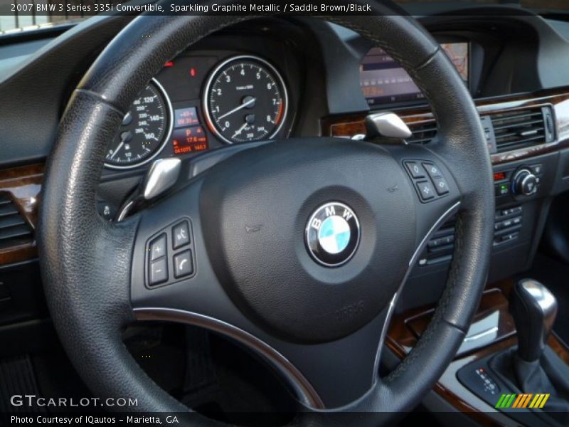 Sparkling Graphite Metallic / Saddle Brown/Black 2007 BMW 3 Series 335i Convertible