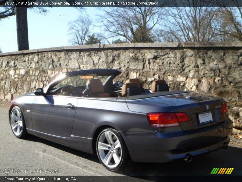 Sparkling Graphite Metallic / Saddle Brown/Black 2007 BMW 3 Series 335i Convertible